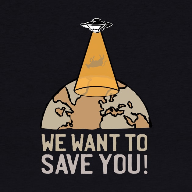 UFO Mystery Cow Mission Shirt by Denotation